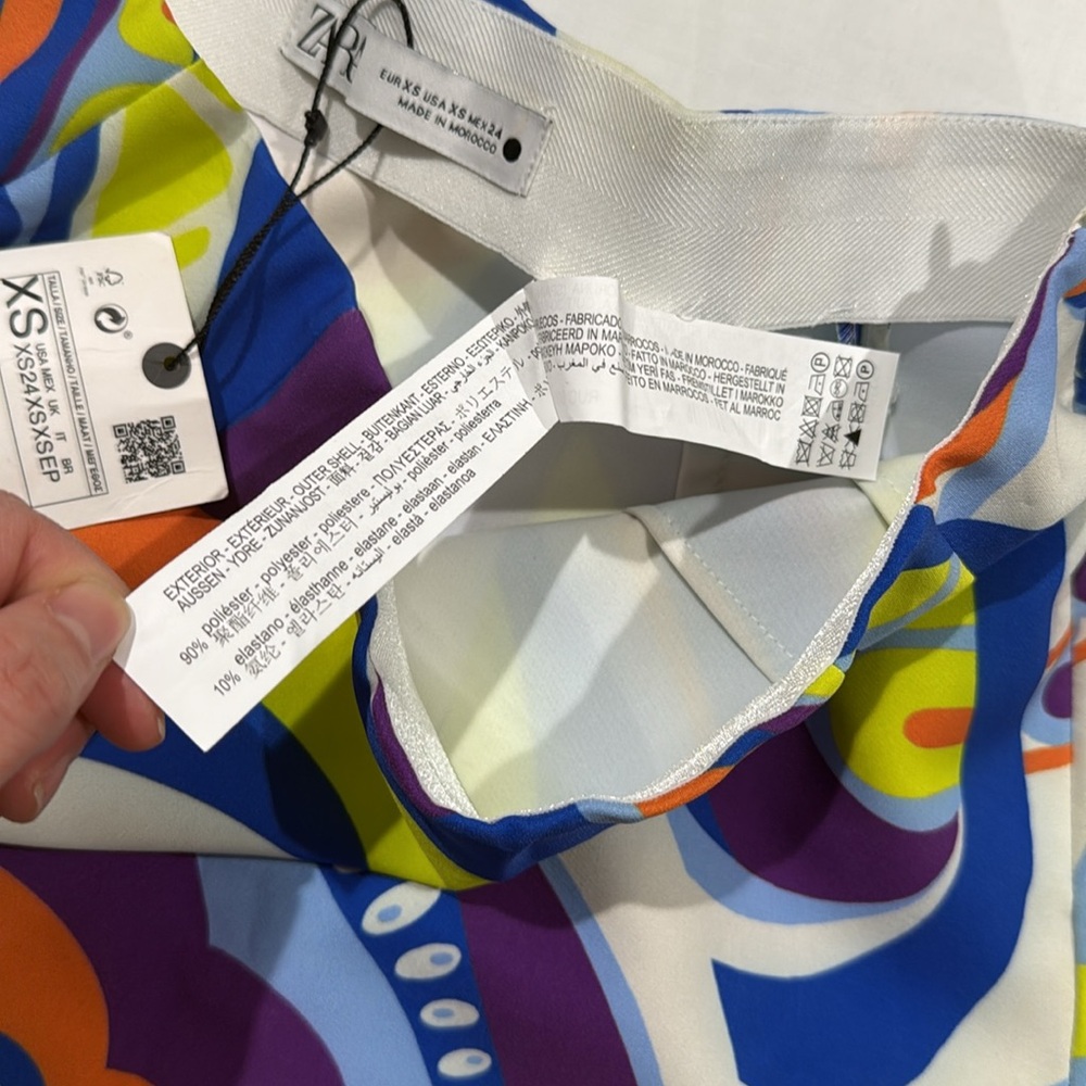 Zara Multicolored Patterned Mini Skirt - Picture 6 of 10